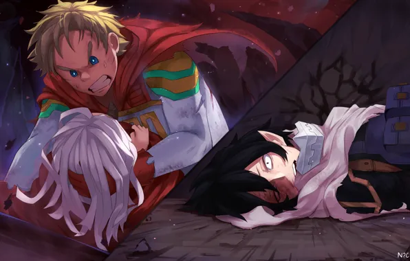 Герой, девочка, злодей, парень, My Hero Academia, Boku No Hero Academia, Моя Геройская Академия
