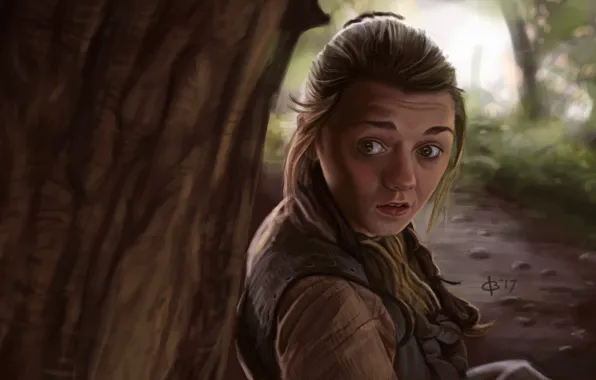 Арт, Game of Thrones, Arya Stark, Maisie Williams
