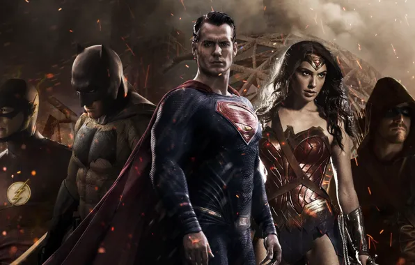 Бэтмен, стрела, Batman, супермен, Superman, лига справедливости, Batman v Superman: Dawn of Justice, флэш
