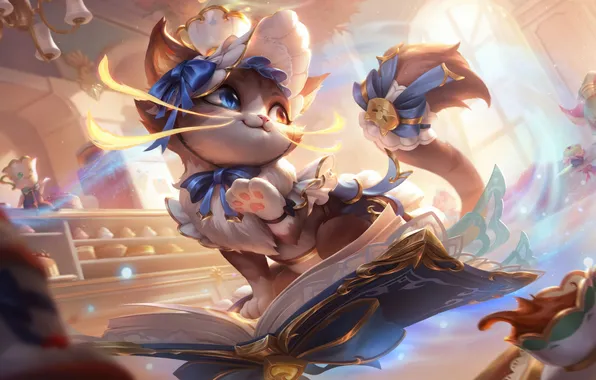Киска, game, character, милашка, книжка, персонаж, League of Legends, мяу
