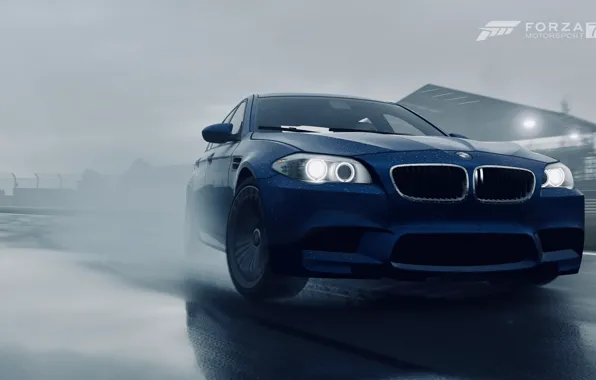 HDR, BMW, Drift, Speed, Rain, Game, F10, 5er