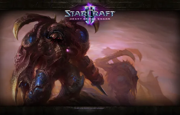 Обои StarCraft 2, Infested Marine, Зараженный Марин, Heart Of The.
