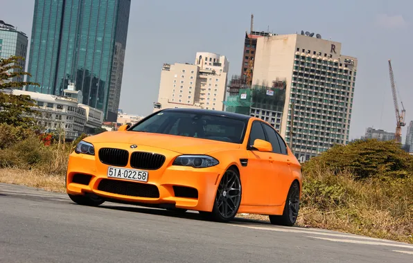 BMW, Orange, Matte, Tuning, F10