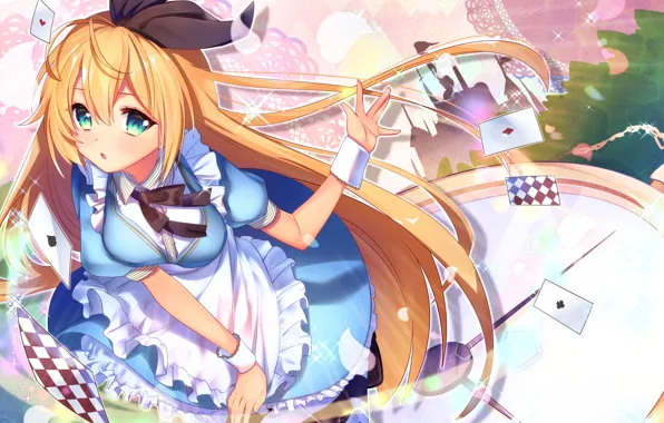 Девочка, Аниме, Арт, Alise in wonderland