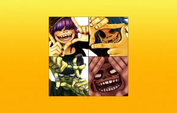 Музыка, Стиль, Арт, Gorillaz, Группа, Noodle, Russel Hobbs, Нудл