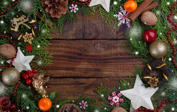 Картинка Новый Год, Рождество, Christmas, wood, New Year, decoration, Happy, Merry