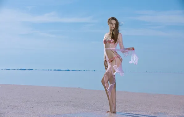 Beach, long hair, model, brunette, gorgeous, photoshoot, posing, beautiful face