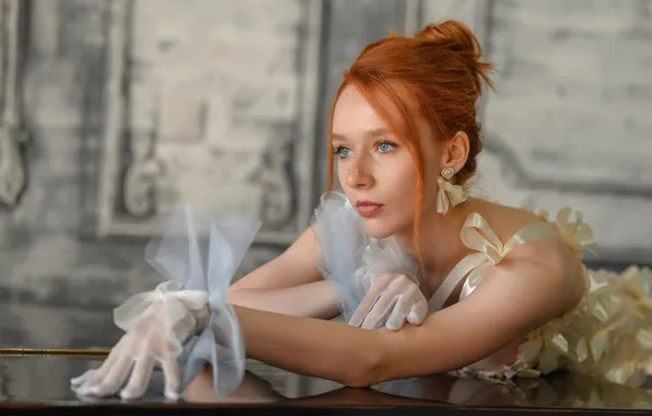 Портрет, перчатки, рыжая, Елизавета Курилко, Александр Данилов