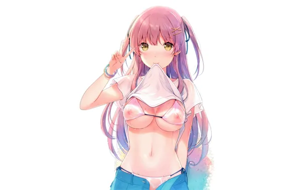 Girl, pantsu, bra, panties, pussy, nipples, woman, big