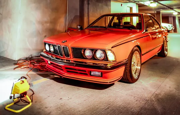 Картинка BMW, Оранжевая, Классика, БМВ, E24, 635csi