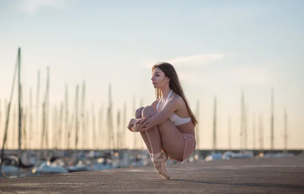 Картинка девушка, фон, балерина