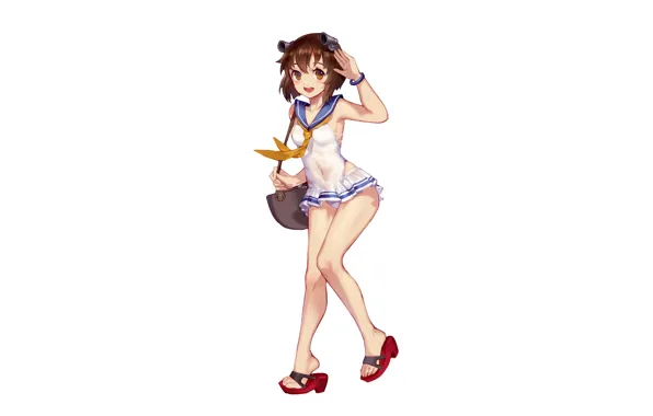 Girl, sexy, cleavage, boobs, anime, beautiful, short hair, pretty