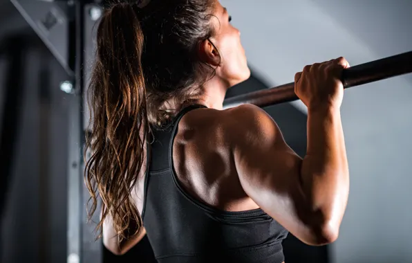 Картинка girl, back, workout, fitness