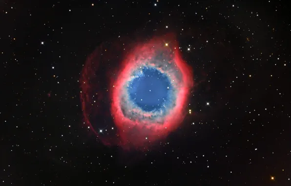 Картинка космос, туманность, пространство, звёзды, Улитка, созвездие, NGC 7293, мироздание