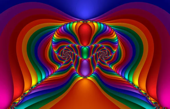 Фракталы, радуга, rainbow, компьютерная графика, fractals, игра цвета, color game, computer graphics