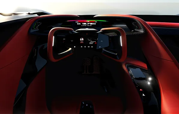 Concept, Chevrolet, руль, концепт-кар, панель приборов, спортивное купе, шоу-кар, 2025