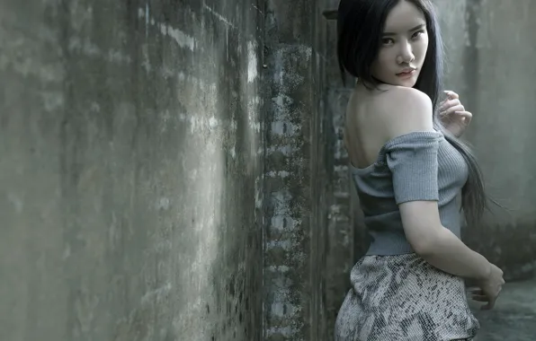 Взгляд, девушка, азиатка