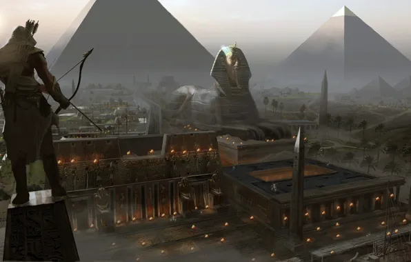 Картинка компьютерная игра, Assassin’s Creed Origins, Eddie Bennun, Плато Гиза