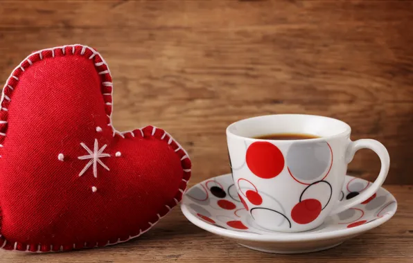 Любовь, сердце, кофе, чашка, valentine's day