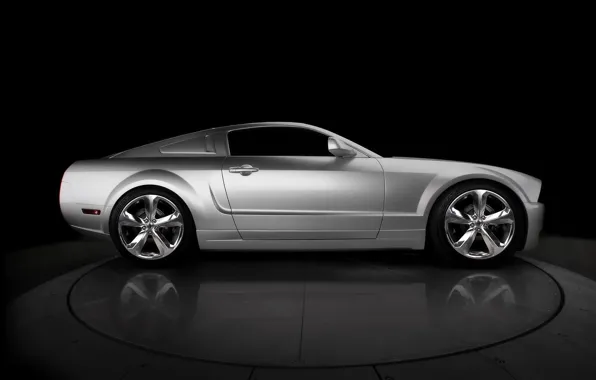 Mustang, silver, ford, 2009, 45th, bok, iacocca, anniversary