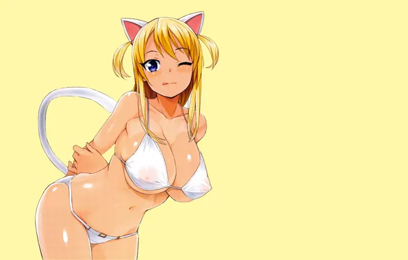 Kawaii, girl, sexy, pussy, neko, anime, cat, short hair