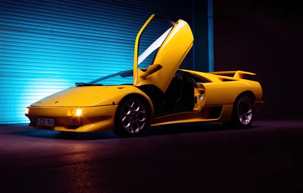Картинка Lamborghini, supercar, Diablo, lambo door, legendary, Lamborghini Diablo VT 6.0