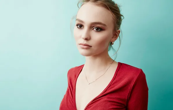 Взгляд, поза, модель, макияж, актриса, Лили-Роуз Депп, Lily-Rose Depp