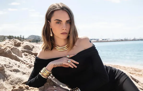 Картинка girl, dress, model, cara delevingne