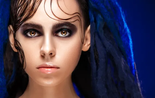 Blue, drag, pretty, tears, look, Makeup