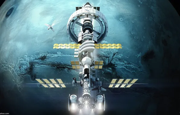 Планета, станция, Spaceship concept