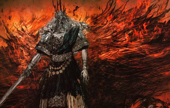 Огонь, Dark Souls, Gwyn, Гвин Повелитель Пепла