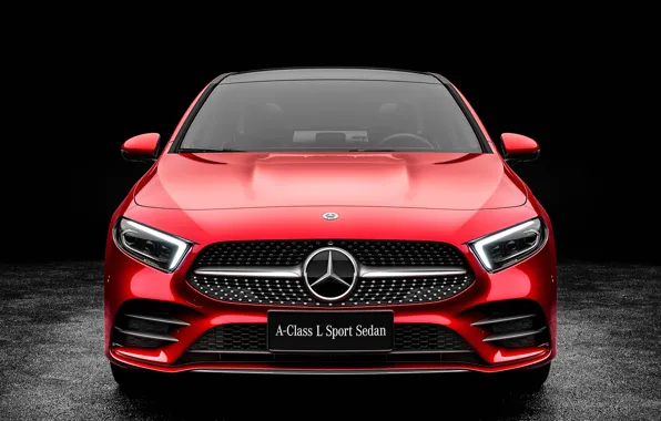 Mercedes-Benz, вид спереди, Sedan, A-Class, 2019, A200, L Sport