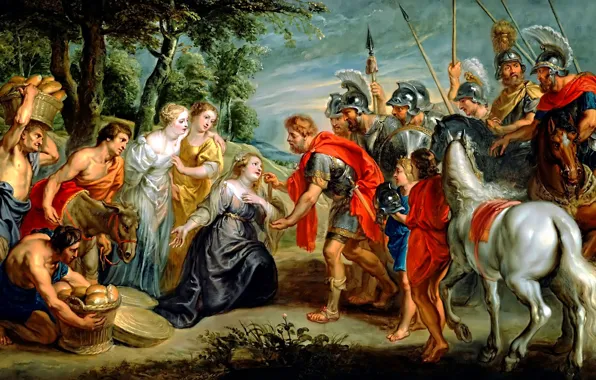 Картина, Rubens, David Meeting Abigail