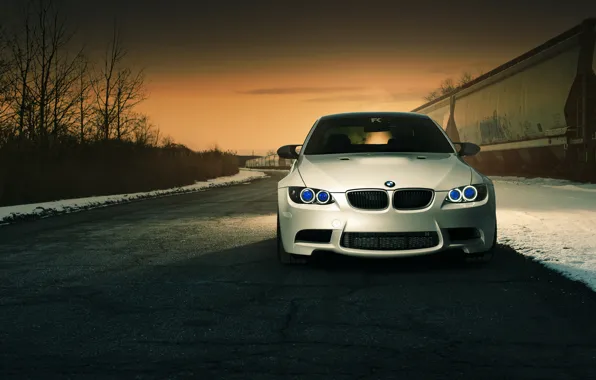 Картинка BMW, white, front, E92