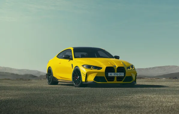 Картинка yellow, speed, bmw m4