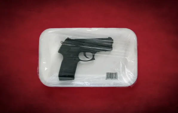Пистолет, оружие, упаковка