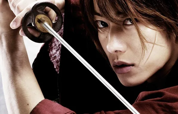 Sword, game, anime, katana, man, face, assassin, asian