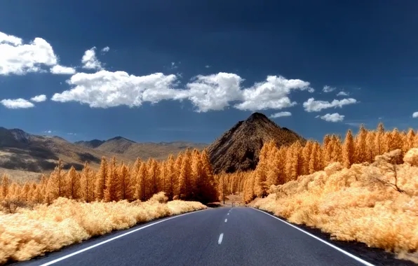 Картинка дорога, небо, гора