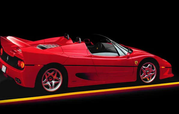 Spider, red, supercar, Ferrari F50