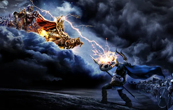 Молния, боги, войско, Amon Amarth, Deciever of the gods