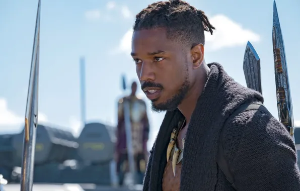 Cinema, man, movie, film, spear, Black Panther