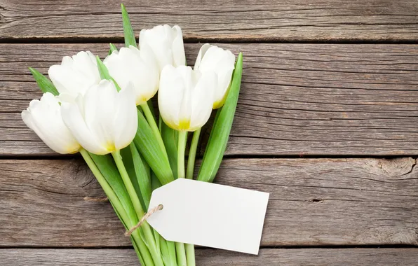 Цветы, букет, тюльпаны, white, wood, flowers, tulips, spring