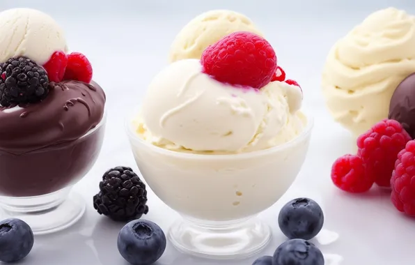 Белый, малина, рисунок, еда, шоколад, berry, черника, ягода