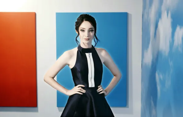 Взгляд, поза, макияж, фигура, актриса, Emma Dumont, Эмма Дюмон