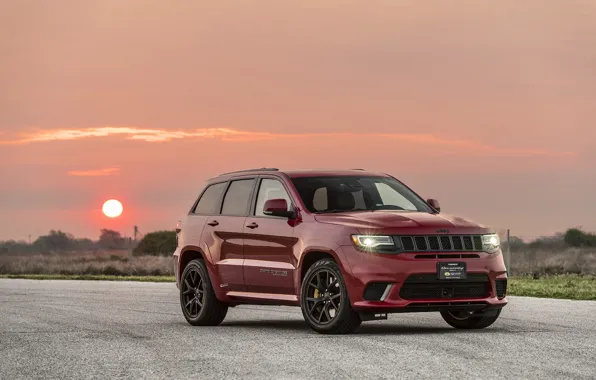 Закат, вечер, 2018, Hennessey, Jeep, Grand Cherokee, Trackhawk, HPE1000