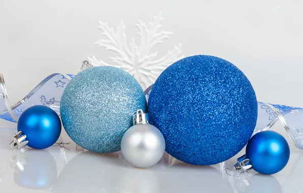 Шары, Рождество, Новый год, синие, New Year, decoration, 2016