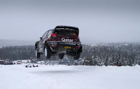 Ford, Sweden, rally, jump, wrc, snow, fiesta, 2013