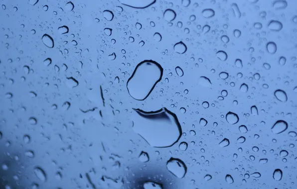 Картинка стекло, вода, капли, макро, дождь, окна, капля, окно