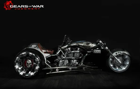 Skull, game, Chopper, Gears of War, California, San Diego, superbike, Gears of War: Judgment