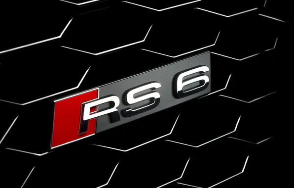 Audi, шильдик, радиаторная решётка, RS6, Front Grill